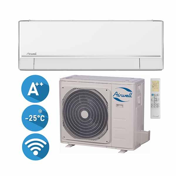Airwell NORDIC HDHC-025N-09M25/ YDAC-025R-09M25 efektyvus šildymas iki -25°C